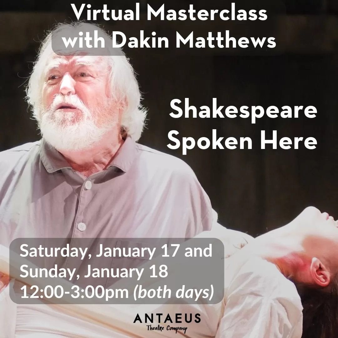 Virtual Masterclass 2026: Shakespeare Spoken Here